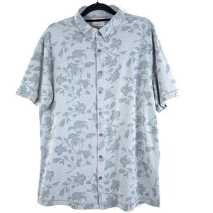 Linksoul Mens Golf short sleeve Floral one pocket button down size XL